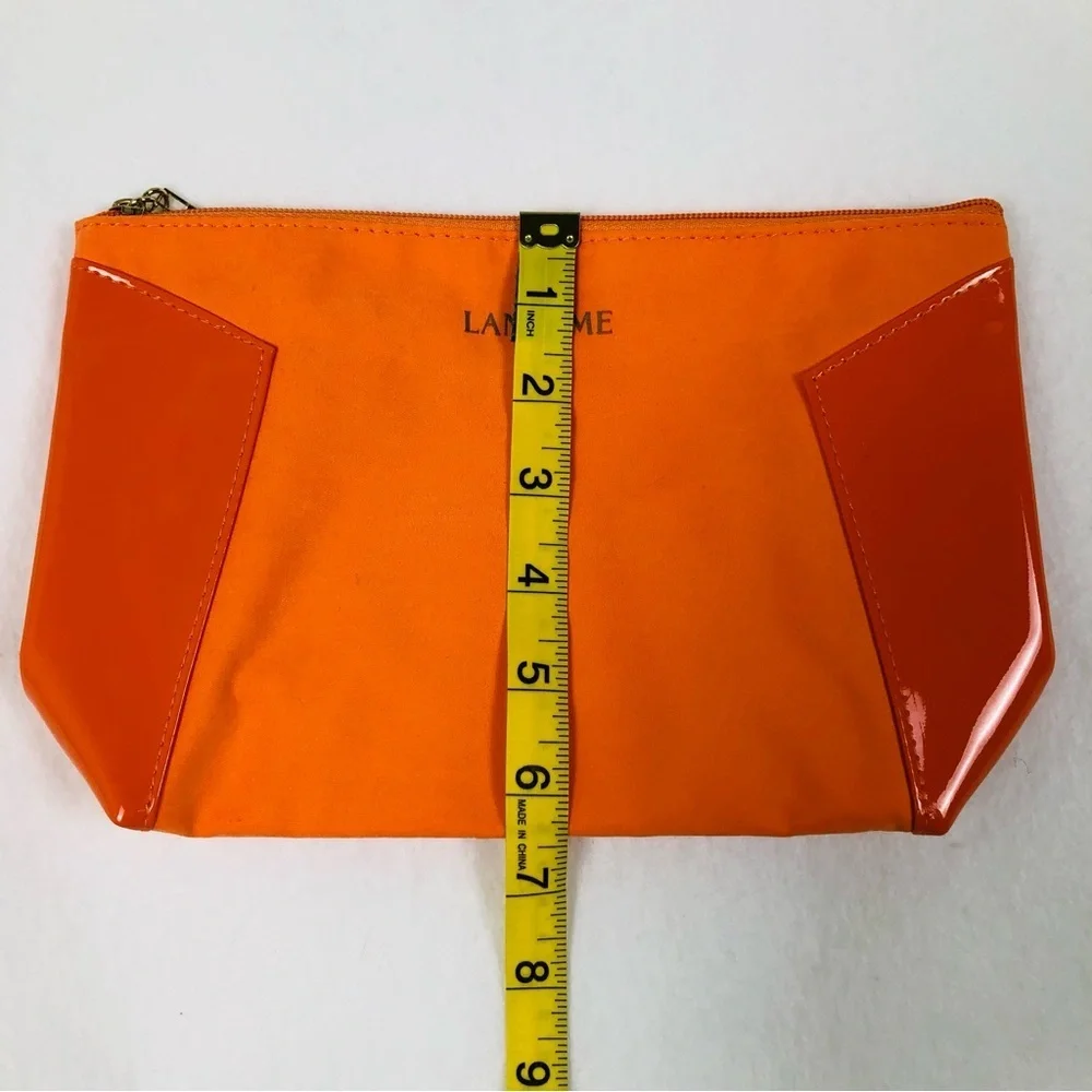 Lancome Orange Cosmetic Pouch with Gloss Accents (M1)